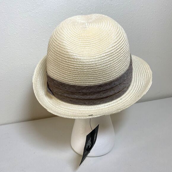 Broner Wear It! Straw Fedora Beige One Size 88-769 Dadcore Grandpa Core NWT - Picture 8 of 9